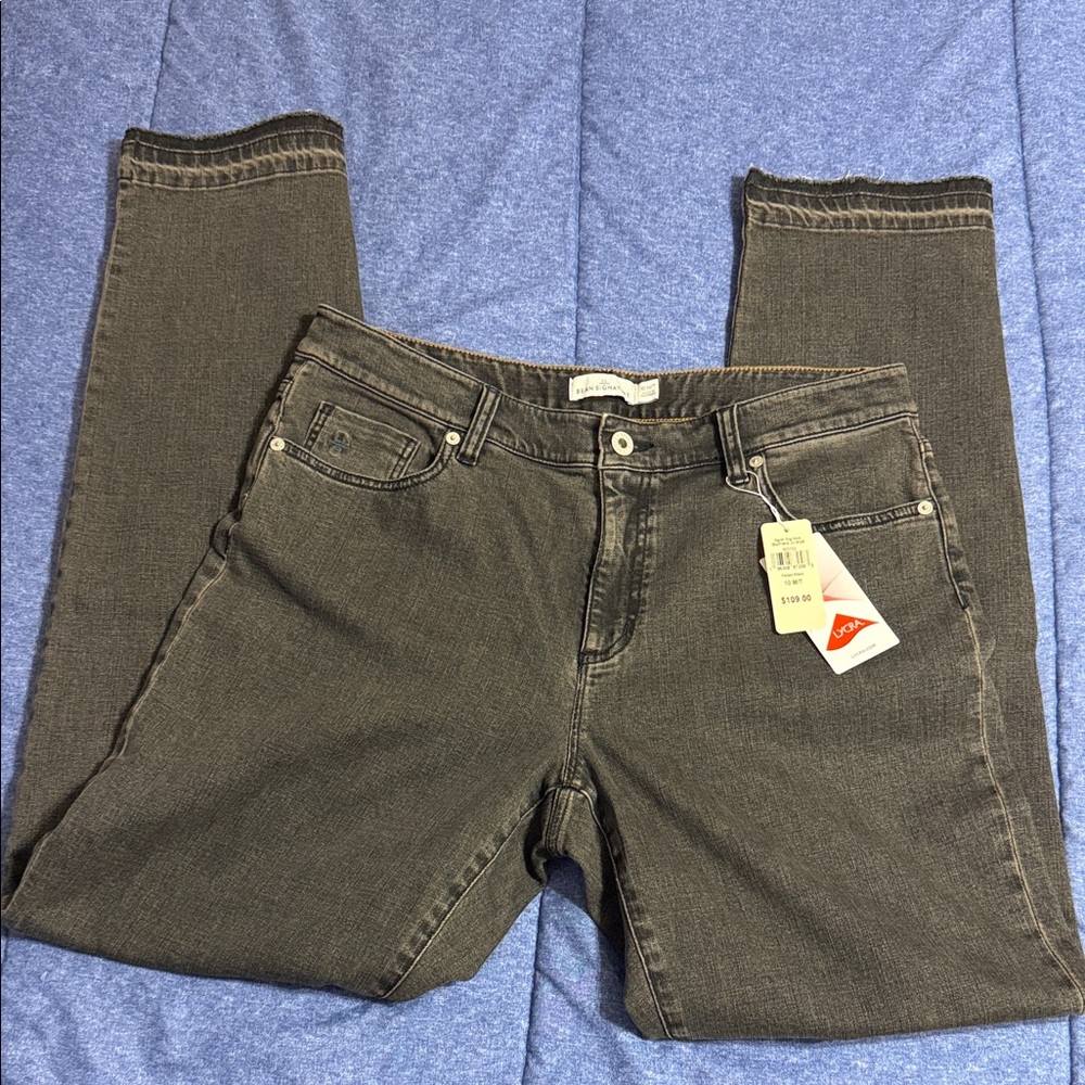 L.L. Bean Signature Women's Dark Gray Boyfriend Jeans